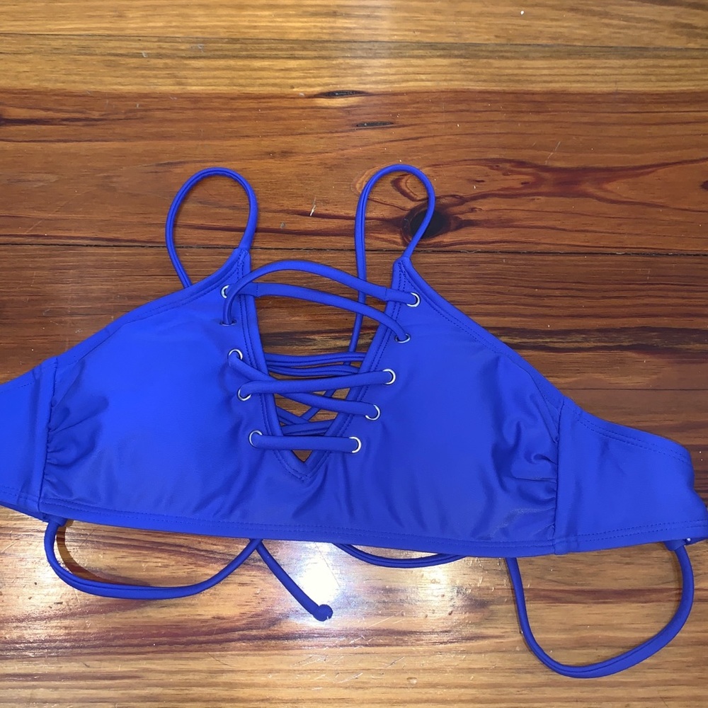 Lace up swim top!